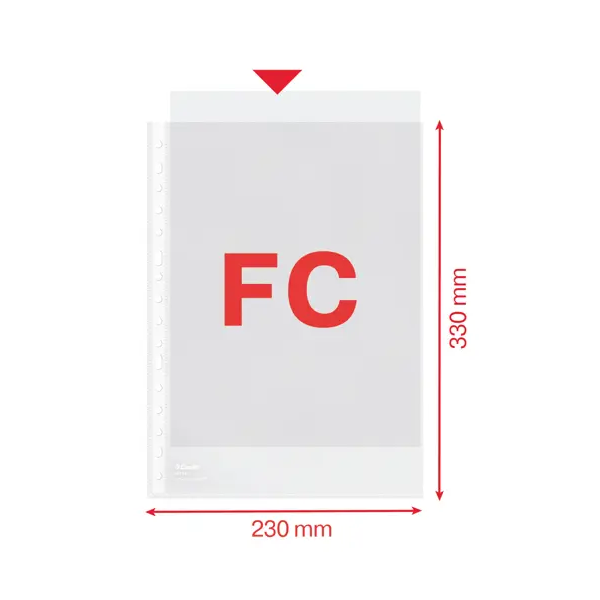 Fundas multitaladro folio 80 µ Esselte. Caja 100