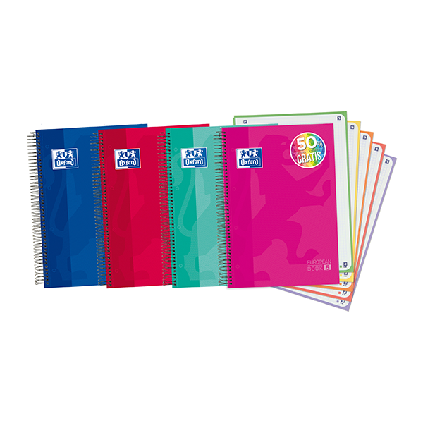 Cuaderno liso A4+ Europ. 5 Oxford. Pizarra y Scribzee