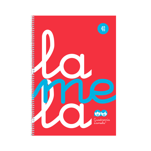 Cuaderno cuadrovia Lamela f° tapa pp. 4 mm