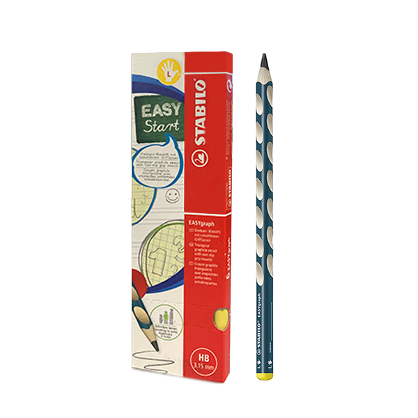 Lápiz Stabilo Easygraph grueso zurdos. Caja 6 u.