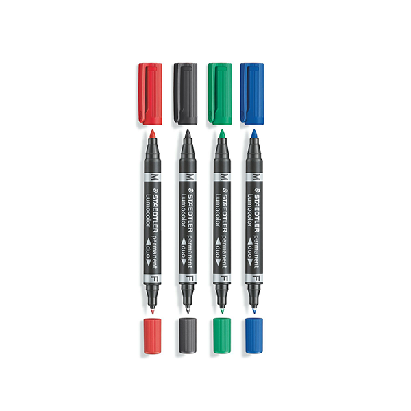 Marcador permanente Staedtler lumocolor doble punta