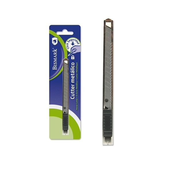 Cutter profesional metálico 9 mm Bismark