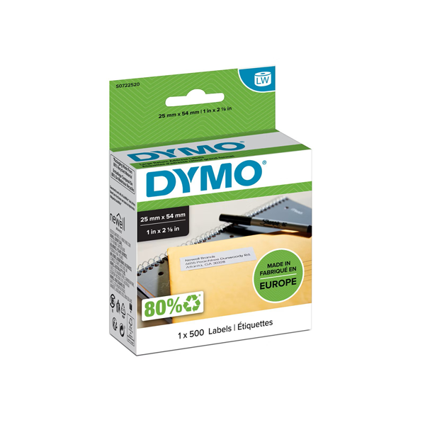 Rollo etiquetas Dymo Label W. 25x54 mm Blanco