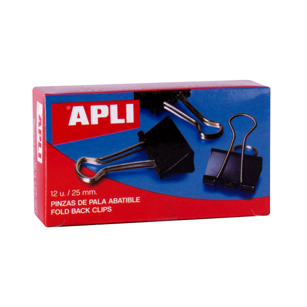 Pinza pala abatible Apli 25 mm 12 u.