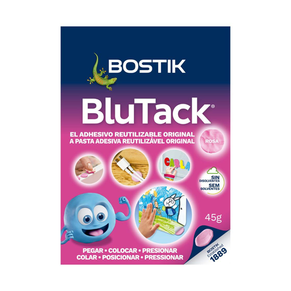 Masilla adhesiva BluTack Rosa 45 g