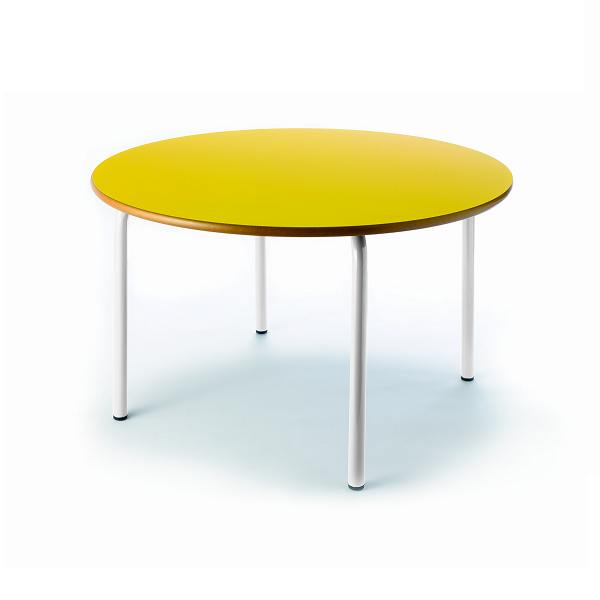 Mesa circular 206 pata blanca120 cm alt.46