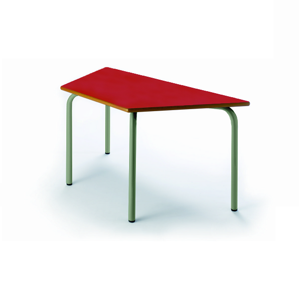 Mesa trapezoidal 205 - 120x3 l60 cm pata verde alt. 60