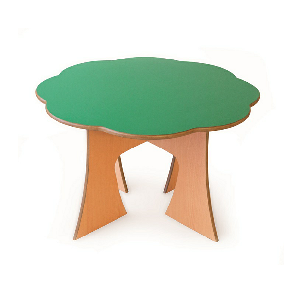 Mesa arbol circul. patas madera alt. 54 cm