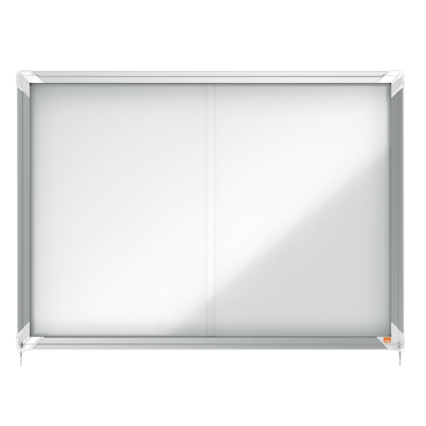 Vitrina interior puerta corredera magnética blanca Nobo