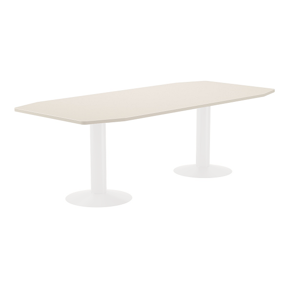 Mesa reunión 220x100 patas 2 colum. Blanco