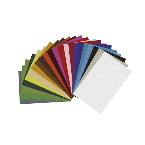 Plancha fieltro 30x45 colores. Pack 10 u.