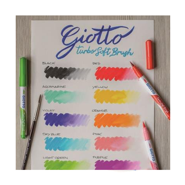 Rotulador Giotto Turbo Soft Brush 10 u.