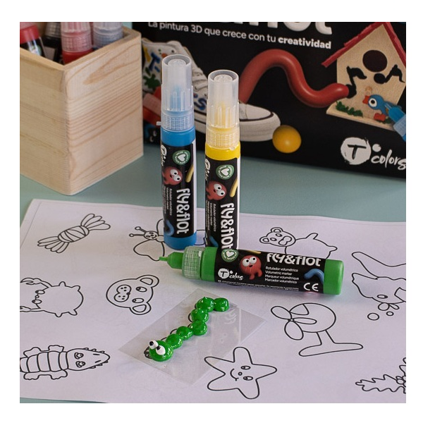 Pintura 3D Fly&Flot set 6 colores 25 ml