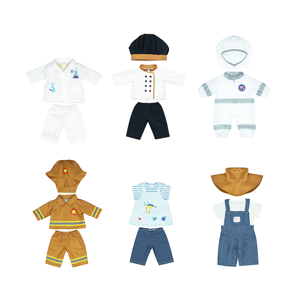Set 6 conjuntos profesiones 38 cm