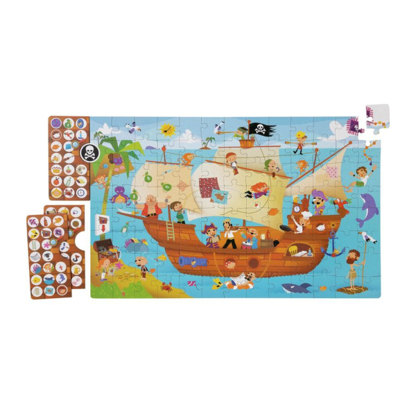 Puzle observation barco pirata