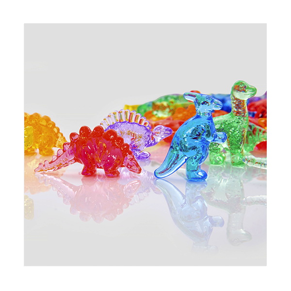 Dinosaurios colores translúcidos