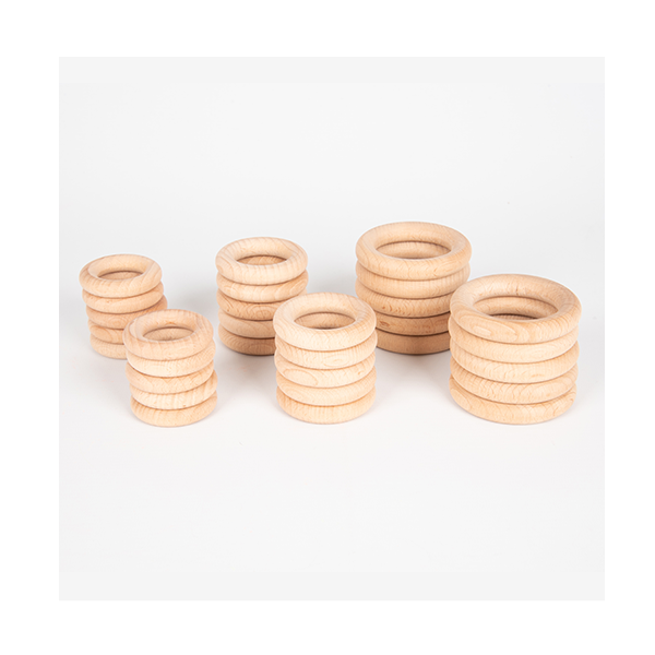 Conjunto 10 anillos madera Ø56 mm