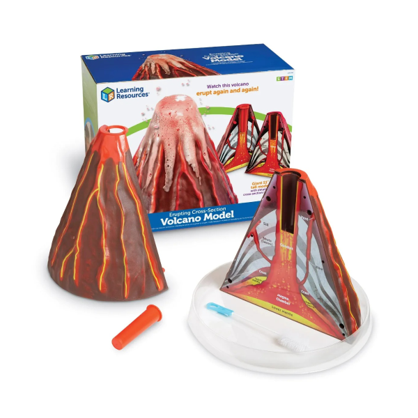 Modelo volcan en erupción