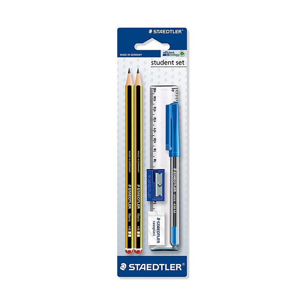 Set Staedtler. Lápiz, boli, regla, goma y afilalápiz