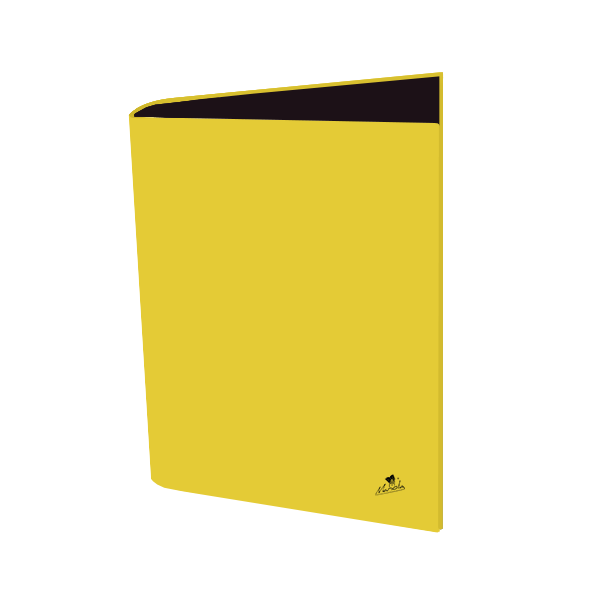 Carpeta 4 anillas 40 mm cartón forrado plast. mate Amarilla
