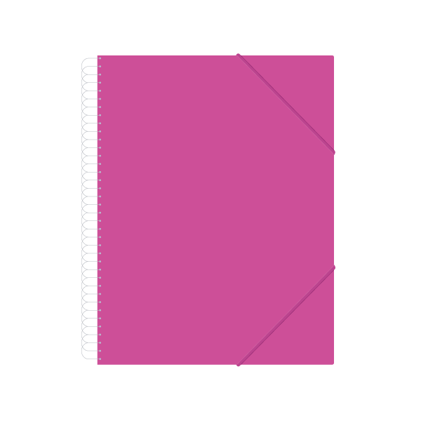 Carpeta multif. espiral person. 20 h. Rosa