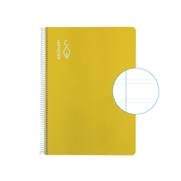 Cuaderno Escolofi f° 50 h. pauta 3 margen Amarillo