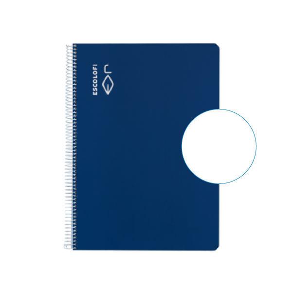 Cuaderno Escolofi f° 50 h. liso Azul