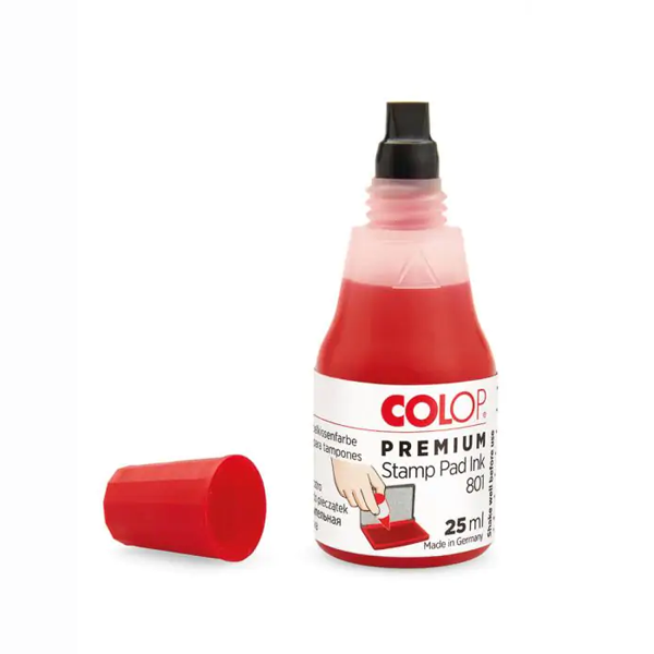 Tinta tampón sin aceite Colop 801 25 ml Rojo