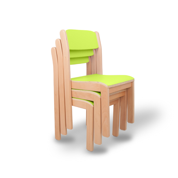 Silla madera T3, Verde manzana