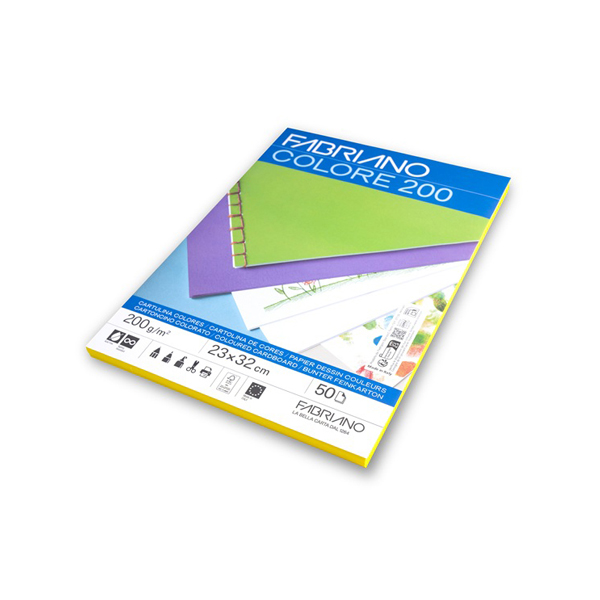 Cartulina tapas 200 g 23x32 FSC Amarillo. Pack 50 h.