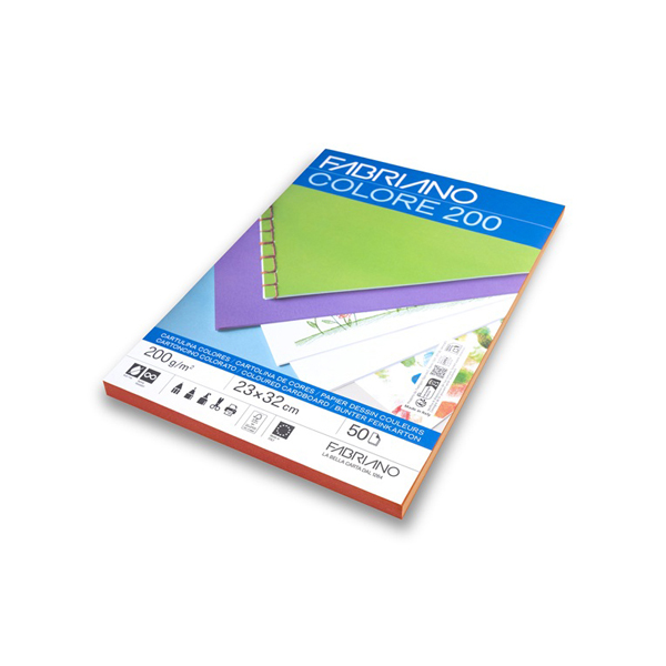 Cartulina tapas 200 g 23x32 FSC Naranja. Pack 50 h.