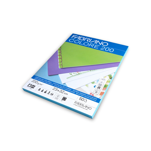 Cartulina tapas 200 g 23x32 FSC Turquesa. Pack 50 h.