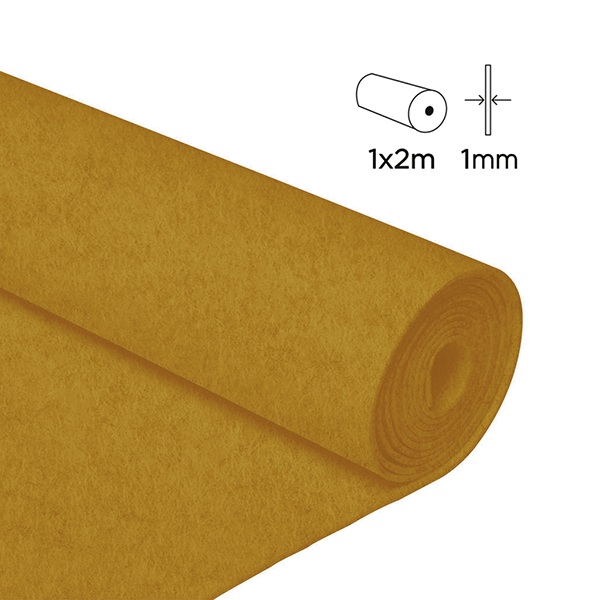 Rollo fieltro 1x2 m. 0,80 mm. Amarillo