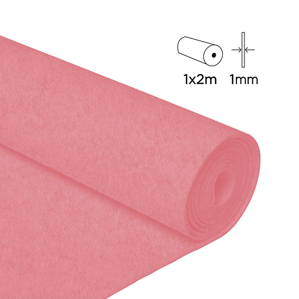 Rollo fieltro 1x2 m. 0,80 mm. Rosa