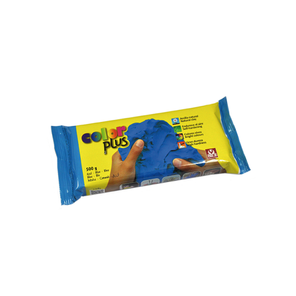 Pasta modelar Color Plus 500 g. Azul