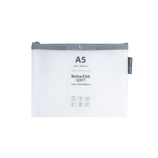 Bolsa cremallera Eva-Bag A5 Blanco