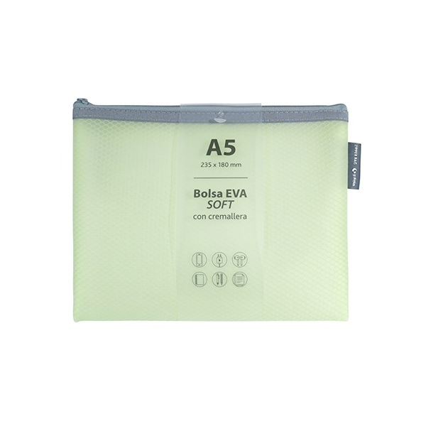 Bolsa cremallera Eva-Bag A5 Verde