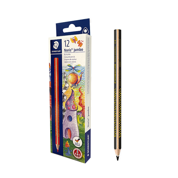 Caja 12 lápiz Staedtler Noris jumbo 188 Negro