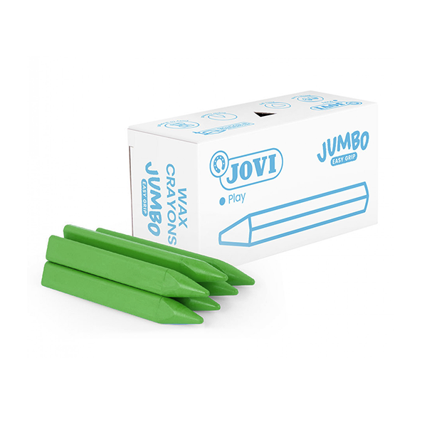 Caja 12 ceras Jovicolor Triwax Verde claro