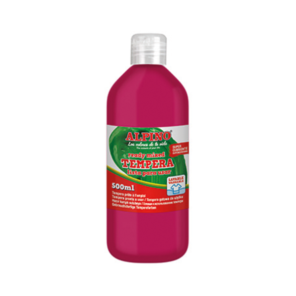 Témpera superlavable Alpino 500 ml. Magenta