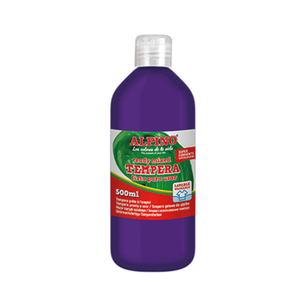 Témpera superlavable Alpino 500 ml. Violeta