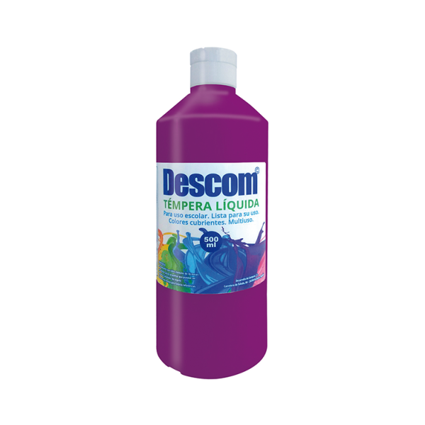 Témpera líquida Descom 500 ml. Violeta