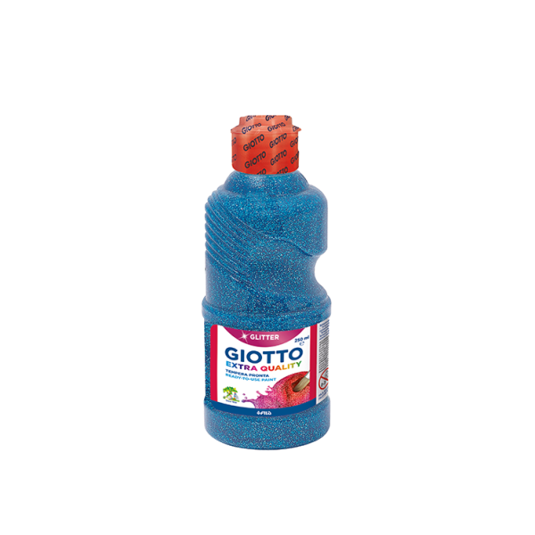 Témpera purpurina Giotto 250 ml. Azul