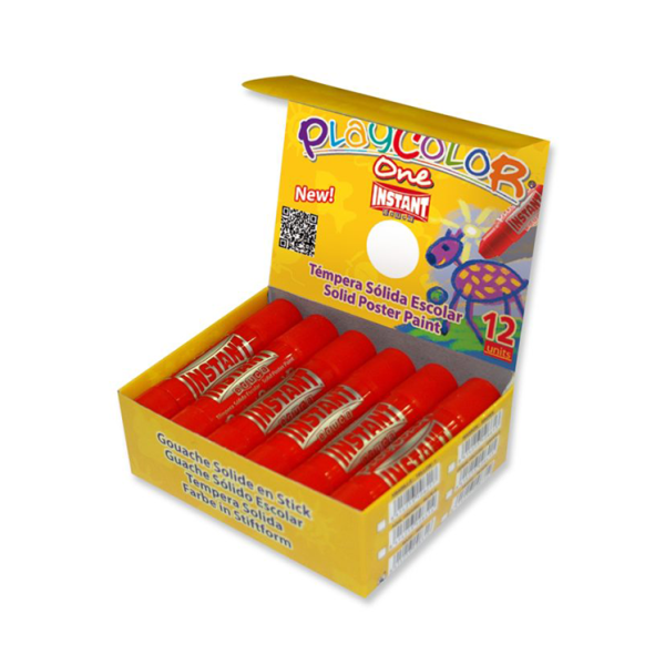 Témpera Playcolor One Rojo. Caja 12