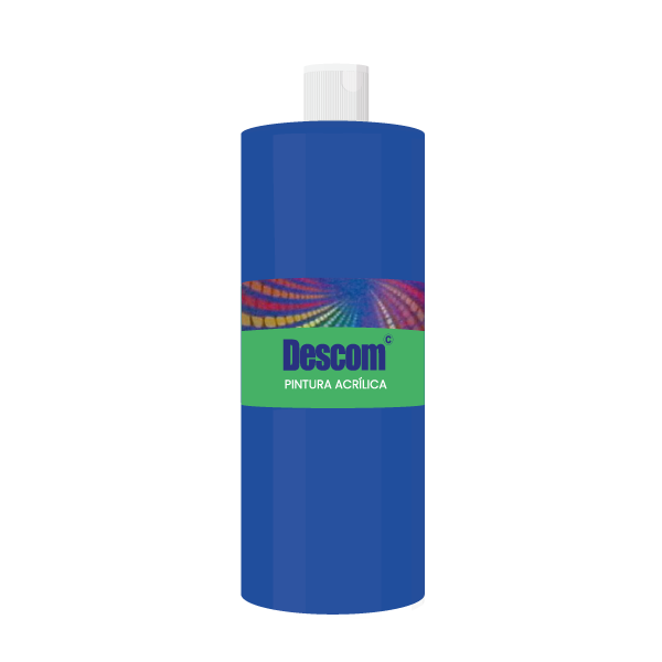 Pintura acrílica 500 ml. Azul osc. Uso escolar