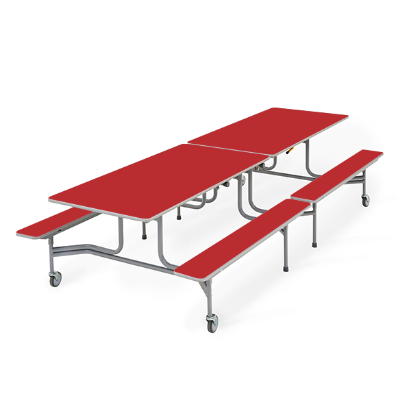 Mesa TTX13 305x75 cm alt. 66 cm Rojo